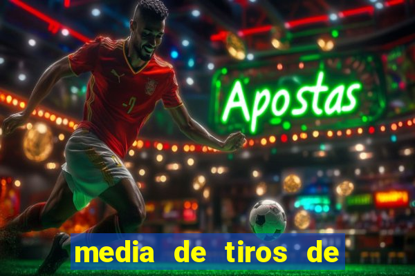 media de tiros de meta por jogo